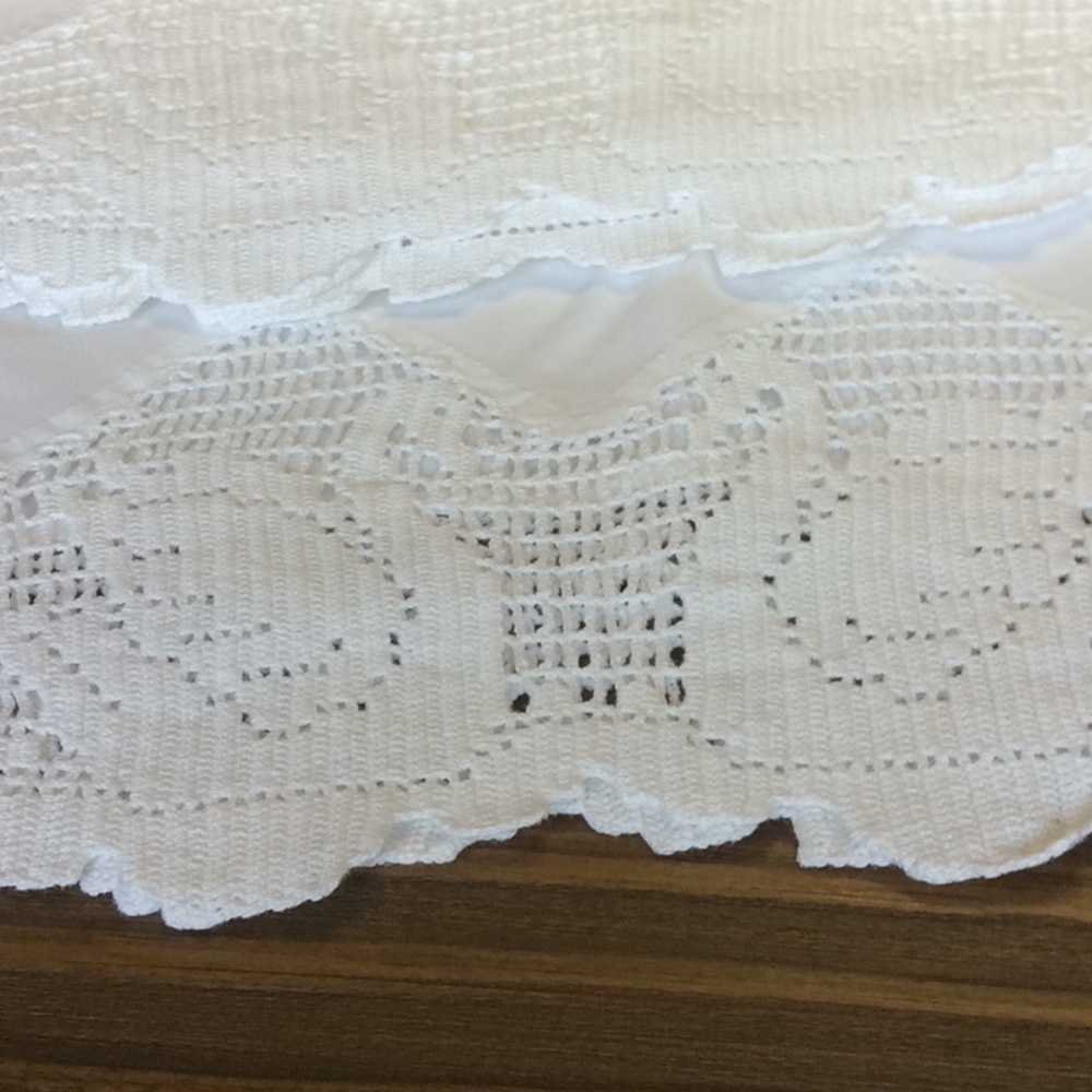 FINAL SALE PRICE Vintage White Swan Lace Edged Pillow Case Set